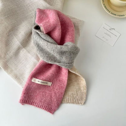 Knit Color Block Scarf