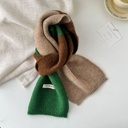 Knit Color Block Scarf
