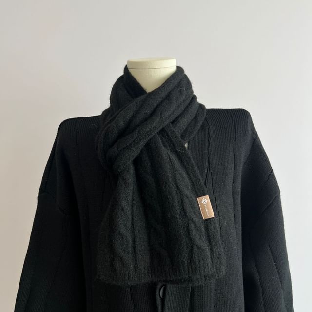 Cable Plain Knit Scarf