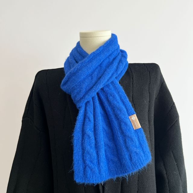 Cable Plain Knit Scarf