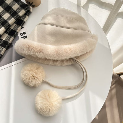 Shearling Faux Hat Pom