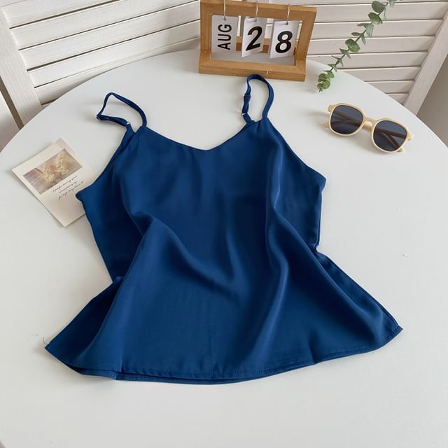 V-Neck Silky Camisole Top