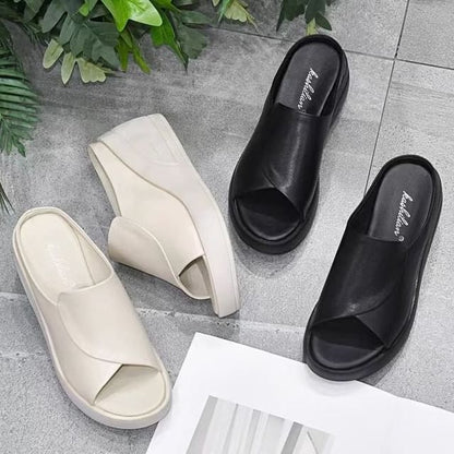 Wedge Platform Slide Sandals