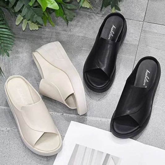 Wedge Platform Slide Sandals