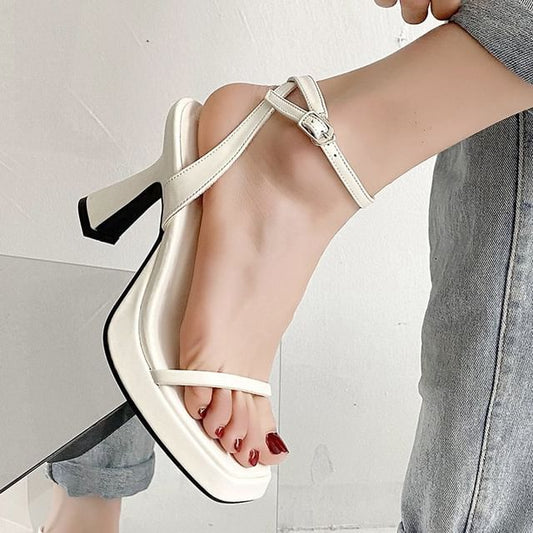 Heel Sandals Strap Platform Ankle Chunky