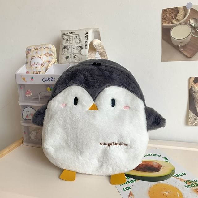 Penguin Fluffy Backpack