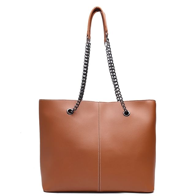 Leather Bag Strap Tote Faux Chain