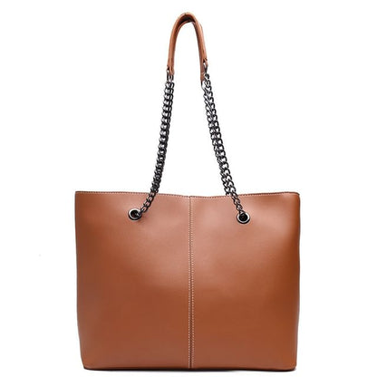 Leather Bag Strap Tote Faux Chain