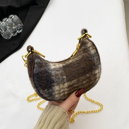 Patterned Strap Bag Chain Crossbody