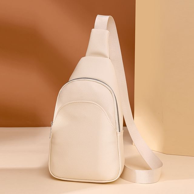 Leather Faux Bag Plain Sling