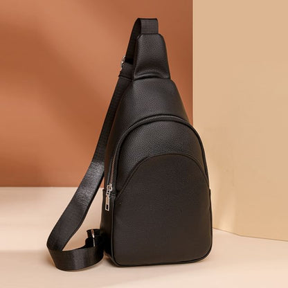 Leather Faux Bag Plain Sling