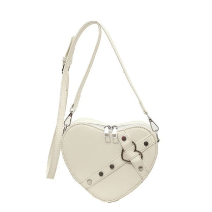 Heart Faux Leather Bag Crossbody