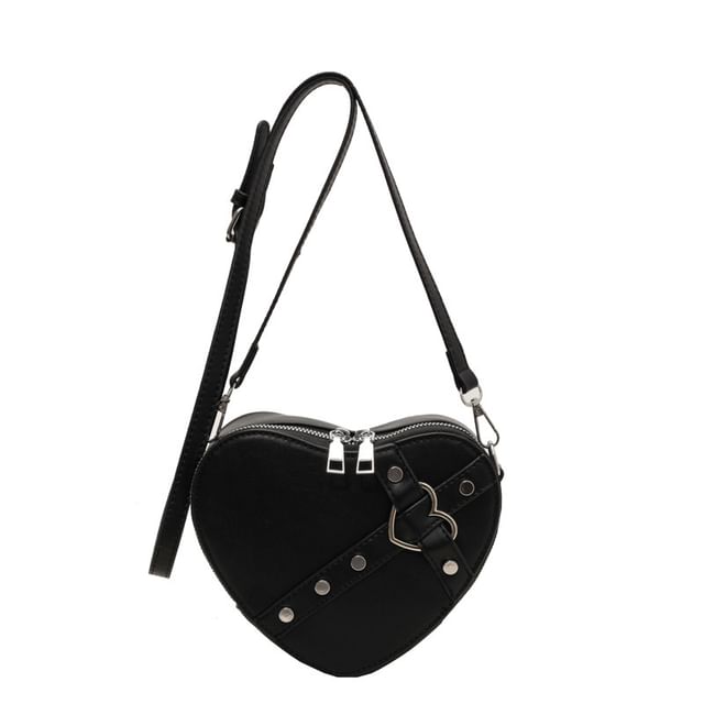 Heart Faux Leather Bag Crossbody