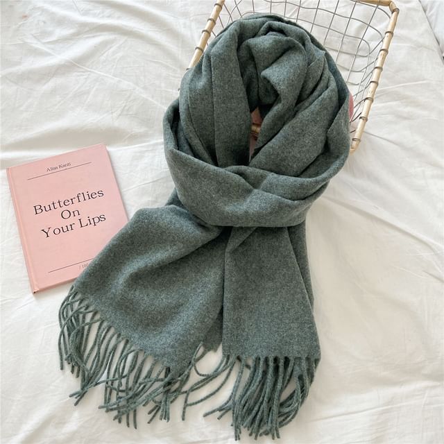 Plain Fringed Scarf