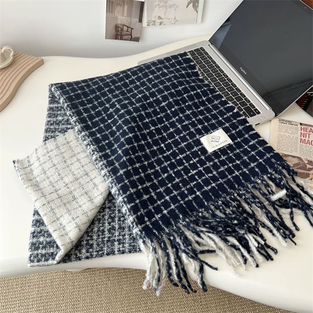 Fringe Scarf Plaid
