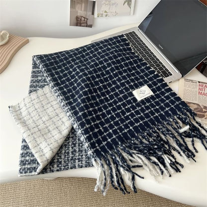 Fringe Scarf Plaid