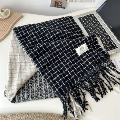 Fringe Scarf Plaid