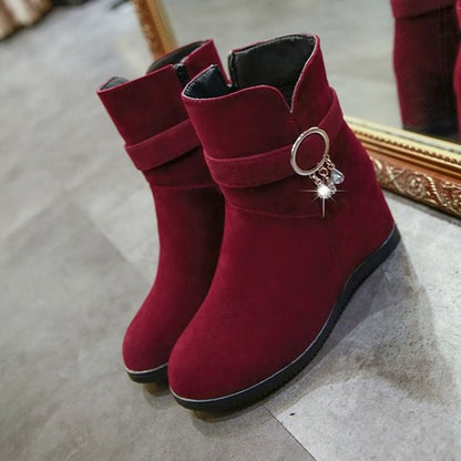 Short Snow Hidden-Wedge Boots