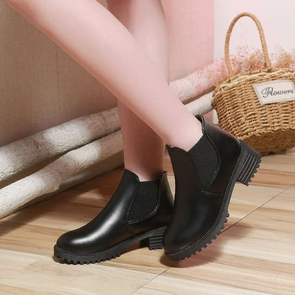 Short Chelsea Boots Leather Faux