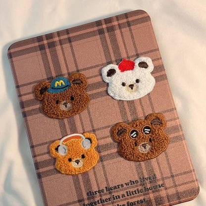 Plaid iPad Case Bear