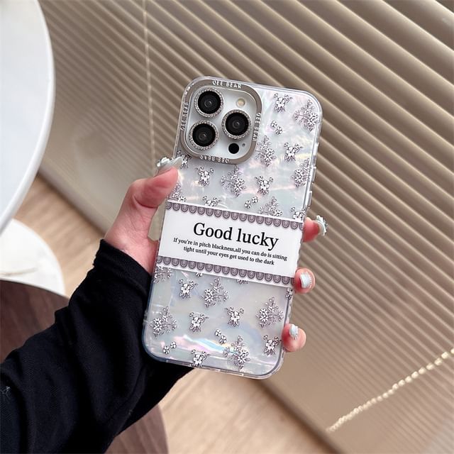 Phone Floral Lettering Case