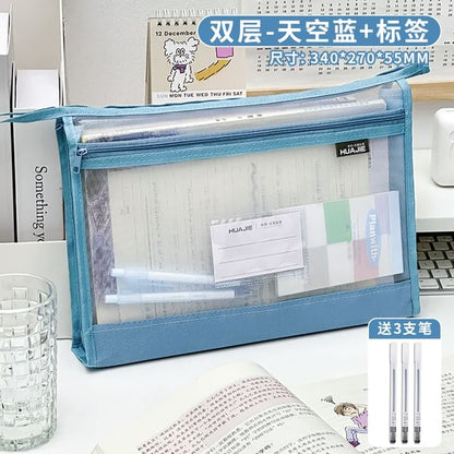 Mesh Pencil Case / Pen / Label / Set