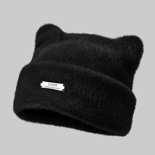 Chenille Metal Cat Plate Ear Hat