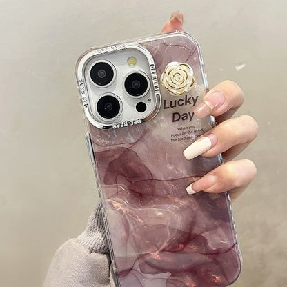 Print Case Floral Phone Marble