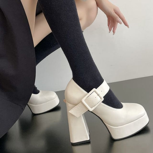 Pumps Jane High Heel Mary