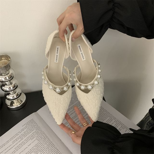 Pearl High Faux Heel Pumps