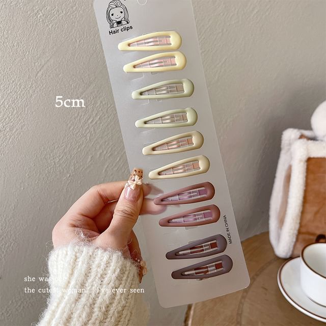 Plain Alloy Hair Clip / Set