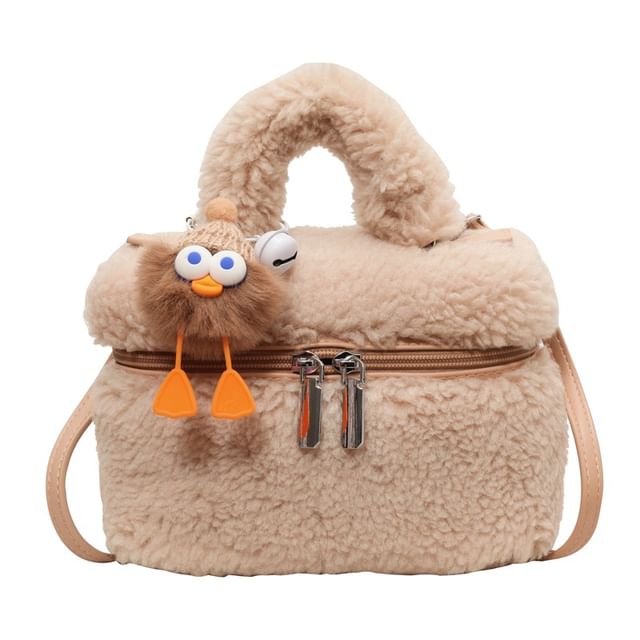 Crossbody Bag Charm / Faux Shearling Set