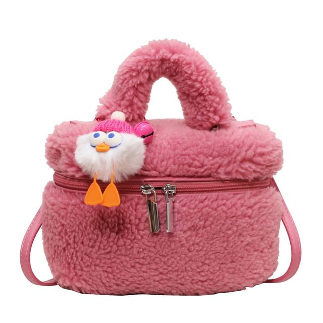 Crossbody Bag Charm / Faux Shearling Set