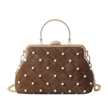 Chain Faux Strap Bag Pearl Crossbody