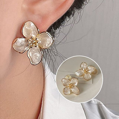 Ear Glaze Floral Alloy Cuff