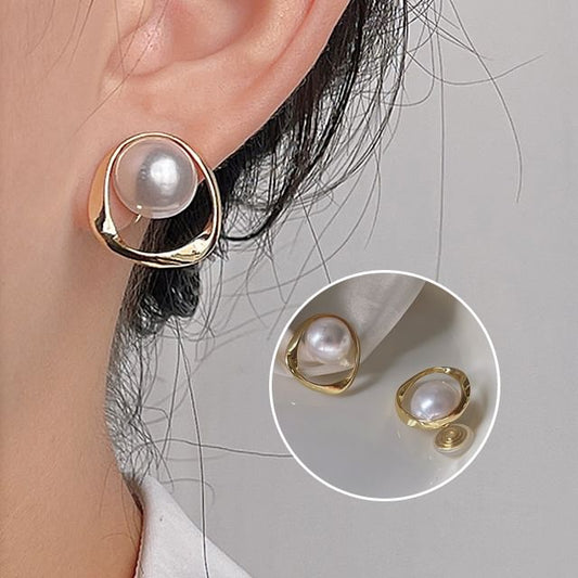 Hoop Alloy Faux Pearl Ear Cuff