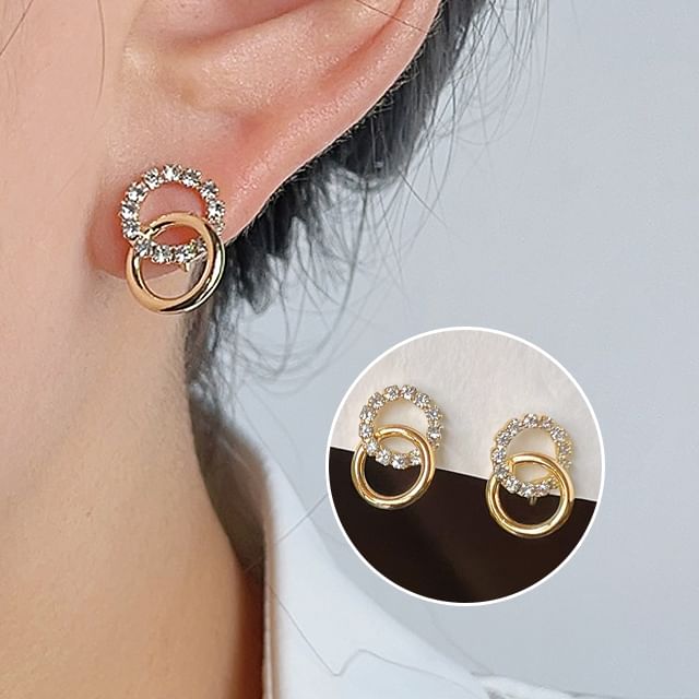 Alloy Hoop Rhinestone Ear Cuff
