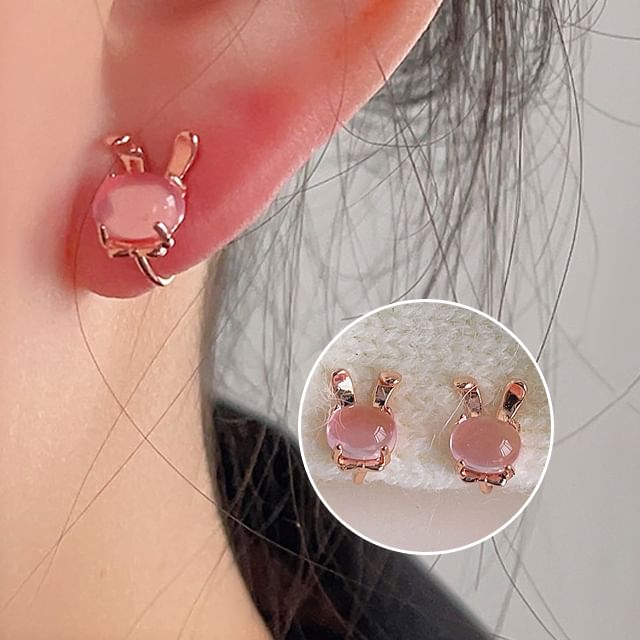 Alloy Gemstone Cuff Faux Ear Rabbit