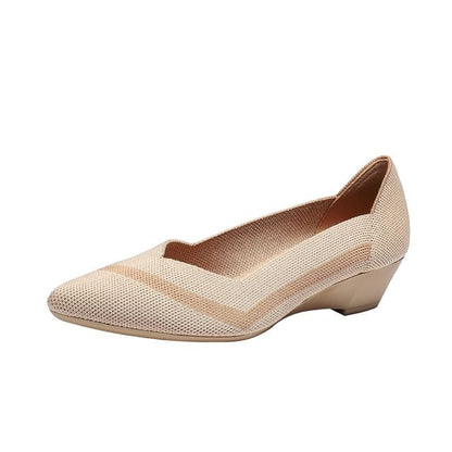 Pumps Woven Wedge-Heel Pointed