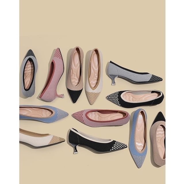 Kitten-Heel Pointed Pumps