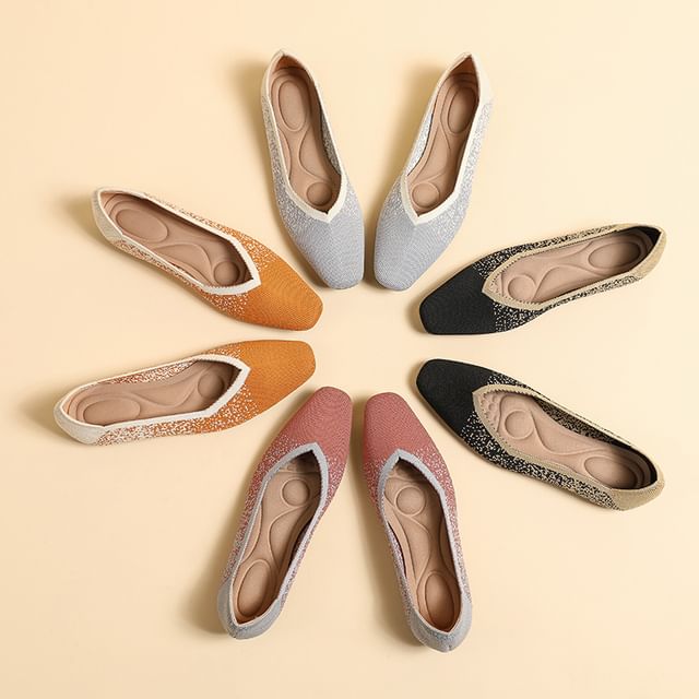 Flats Woven Two Tone