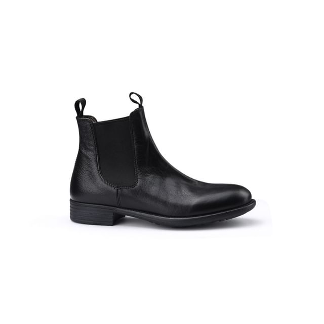 Faux Leather Short Chelsea Boots