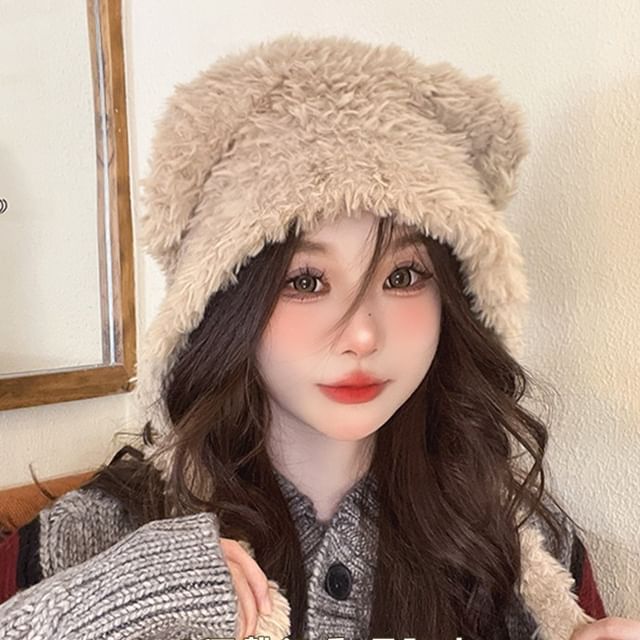 Bear Hat Ear Earflap Fluffy