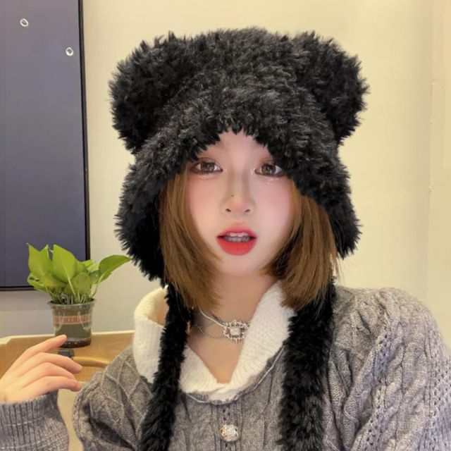 Bear Hat Ear Earflap Fluffy