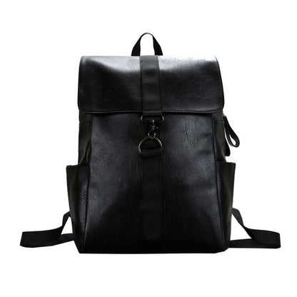 Flap Backpack Faux Leather
