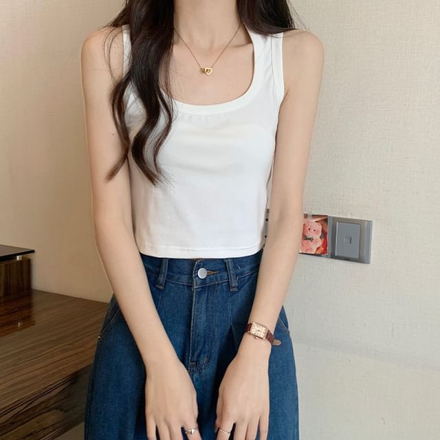 Plain Crop Tank Top