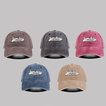 Washed Letter Cap Embroidered
