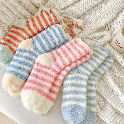 Striped Fleece Socks / Set