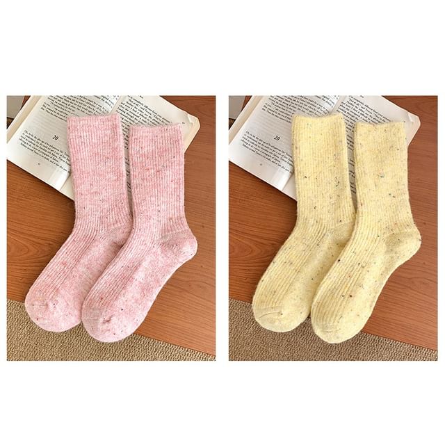 Dotted Ribbed Socks / Set