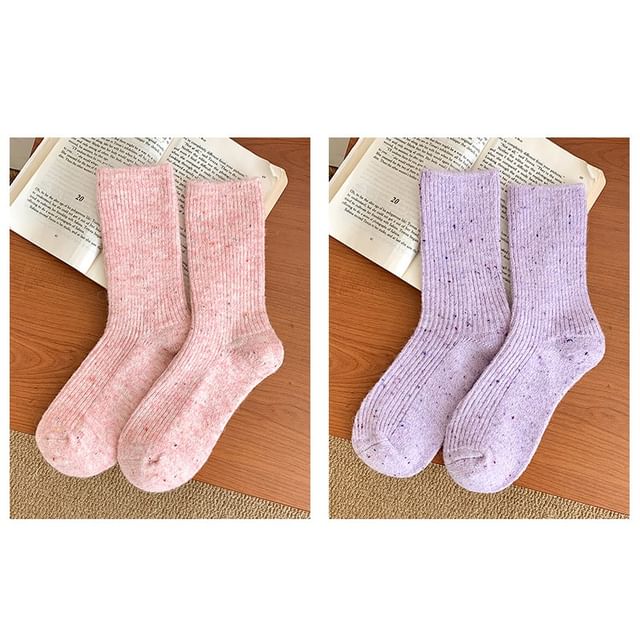 Dotted Ribbed Socks / Set